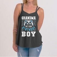 Grandma Of The Birthday Boy Matching Video Gamer Birthday Women's Strappy Tank