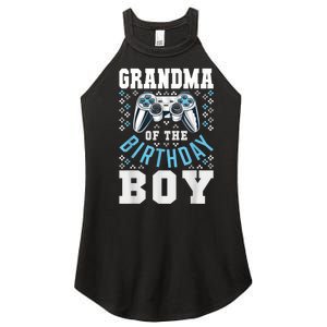 Grandma Of The Birthday Boy Matching Video Gamer Birthday Women's Perfect Tri Rocker Tank