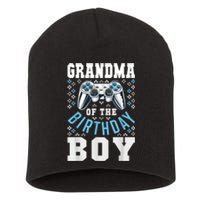 Grandma Of The Birthday Boy Matching Video Gamer Birthday Short Acrylic Beanie