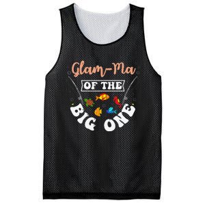 GlamMa Of The Big One Fishing Birthday Party Bday Mesh Reversible Basketball Jersey Tank