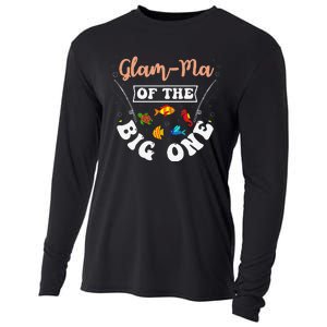 GlamMa Of The Big One Fishing Birthday Party Bday Cooling Performance Long Sleeve Crew