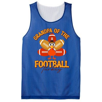 Grandpa Of The Football Turkey Happy Thanksgiving Family Meaningful Gift Mesh Reversible Basketball Jersey Tank