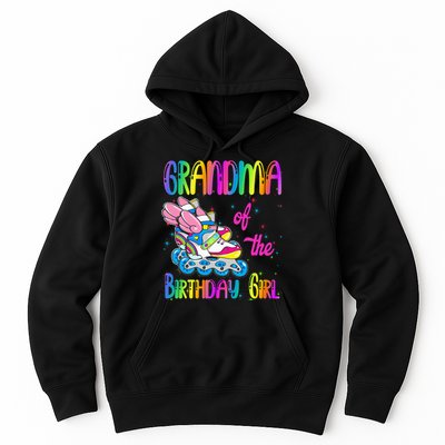 Grandma Of The Birthday Girl Rolling Skate Family Party Hoodie