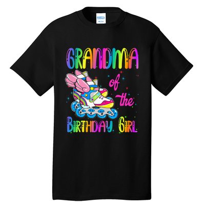 Grandma Of The Birthday Girl Rolling Skate Family Party Tall T-Shirt