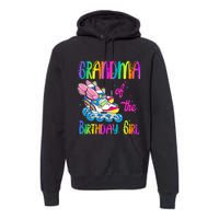 Grandma Of The Birthday Girl Rolling Skate Family Party Premium Hoodie