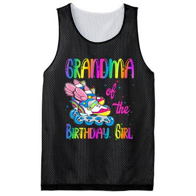 Grandma Of The Birthday Girl Rolling Skate Family Party Mesh Reversible Basketball Jersey Tank