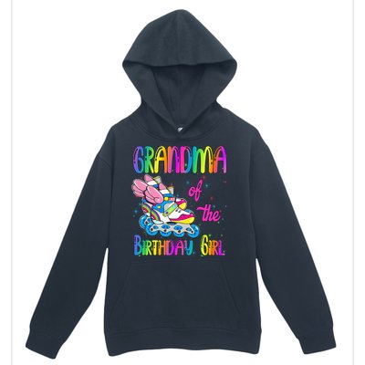 Grandma Of The Birthday Girl Rolling Skate Family Party Urban Pullover Hoodie