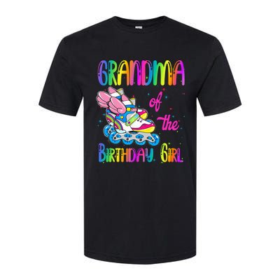 Grandma Of The Birthday Girl Rolling Skate Family Party Softstyle CVC T-Shirt