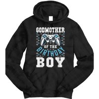 Godmother Of The Birthday Boy Matching Video Gamer Birthday Tie Dye Hoodie