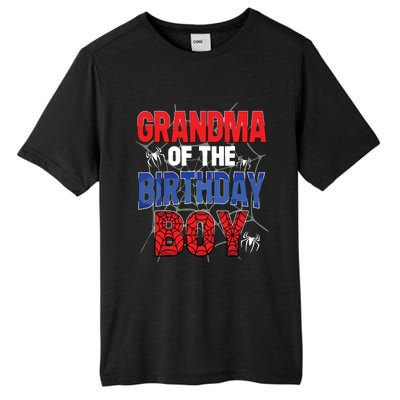 Grandma Of The Birthday Boy Matching Family Spider Web Tall Fusion ChromaSoft Performance T-Shirt