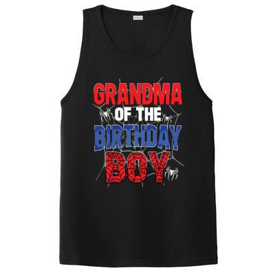 Grandma Of The Birthday Boy Matching Family Spider Web PosiCharge Competitor Tank