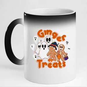 Ginger Or Treats Funny Scary Ginger Halloween 11oz Black Color Changing Mug