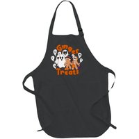 Ginger Or Treats Funny Scary Ginger Halloween Full-Length Apron With Pockets