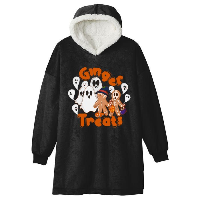 Ginger Or Treats Funny Scary Ginger Halloween Hooded Wearable Blanket