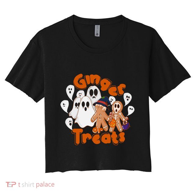 Ginger Or Treats Funny Scary Ginger Halloween Crop Top