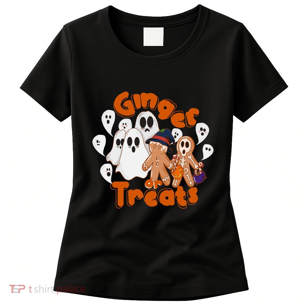 Ginger Or Treats Funny Scary Ginger Halloween Womens T-Shirt
