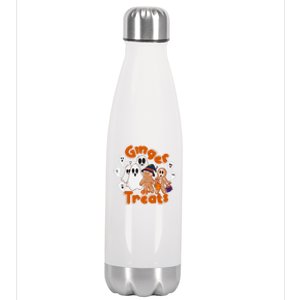 Ginger Or Treats Funny Scary Ginger Halloween Stainless Steel Insulated Water Bottle