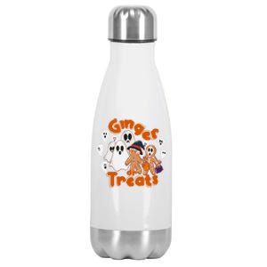 Ginger Or Treats Funny Scary Ginger Halloween Stainless Steel Insulated Water Bottle