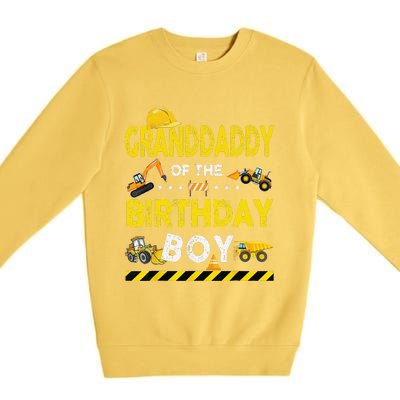 Granddaddy Of The Birthday Boy Construction Worker Birthday Premium Crewneck Sweatshirt