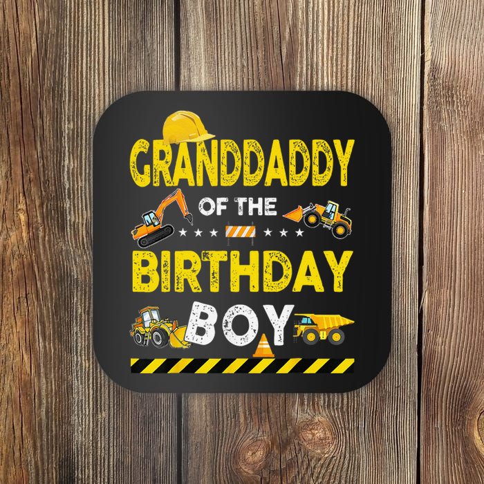 Granddaddy Of The Birthday Boy Construction Worker Birthday Coaster