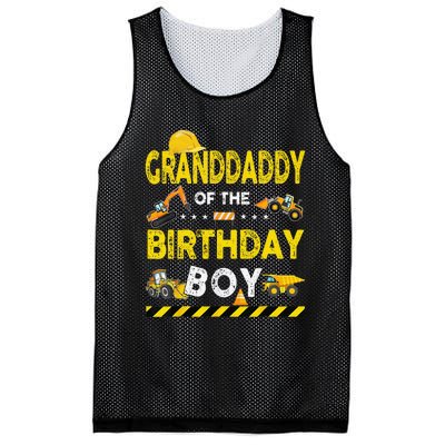 Granddaddy Of The Birthday Boy Construction Worker Birthday Mesh Reversible Basketball Jersey Tank