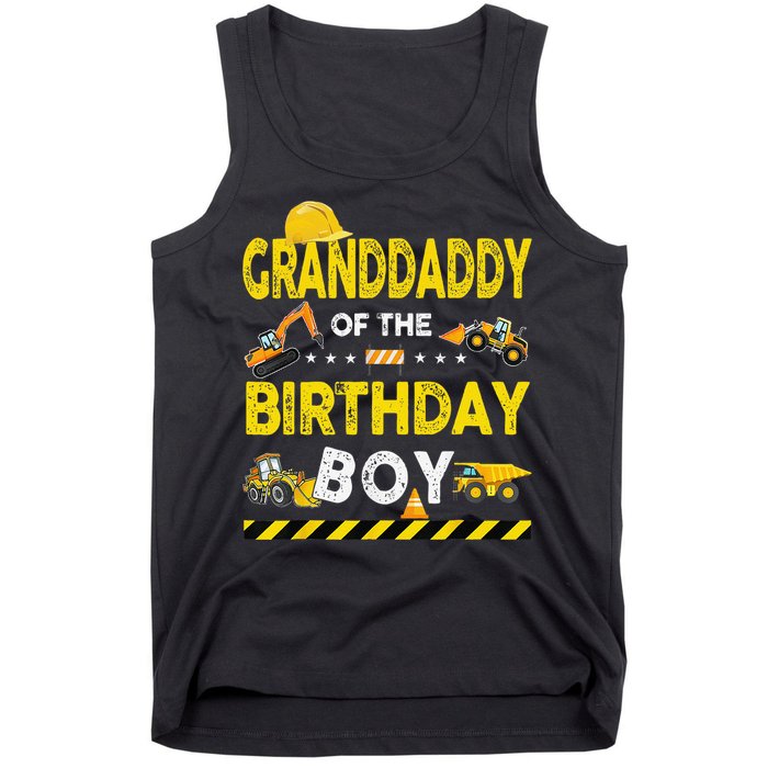 Granddaddy Of The Birthday Boy Construction Worker Birthday Tank Top