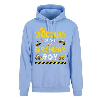 Granddaddy Of The Birthday Boy Construction Worker Birthday Unisex Surf Hoodie