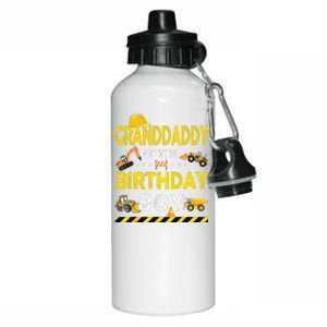 Granddaddy Of The Birthday Boy Construction Worker Birthday Aluminum Water Bottle