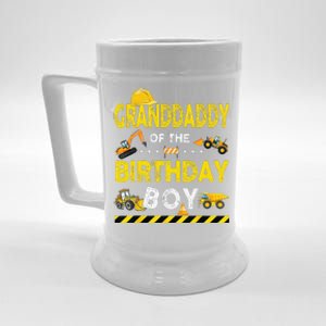 Granddaddy Of The Birthday Boy Construction Worker Birthday Beer Stein