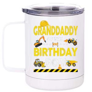 Granddaddy Of The Birthday Boy Construction Worker Birthday 12 oz Stainless Steel Tumbler Cup