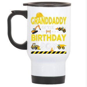 Granddaddy Of The Birthday Boy Construction Worker Birthday Stainless Steel Travel Mug