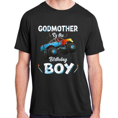 Godmother Of The Birthday Boy Monster Truck Bday Adult ChromaSoft Performance T-Shirt