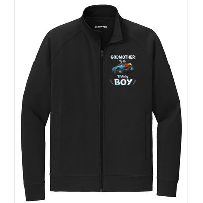 Godmother Of The Birthday Boy Monster Truck Bday Stretch Full-Zip Cadet Jacket