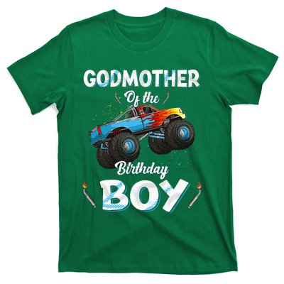 Godmother Of The Birthday Boy Monster Truck Bday T-Shirt