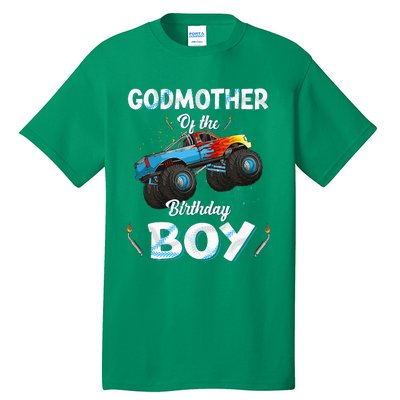 Godmother Of The Birthday Boy Monster Truck Bday Tall T-Shirt