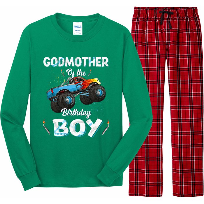 Godmother Of The Birthday Boy Monster Truck Bday Long Sleeve Pajama Set