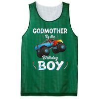 Godmother Of The Birthday Boy Monster Truck Bday Mesh Reversible Basketball Jersey Tank