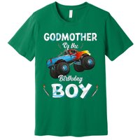 Godmother Of The Birthday Boy Monster Truck Bday Premium T-Shirt