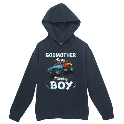 Godmother Of The Birthday Boy Monster Truck Bday Urban Pullover Hoodie