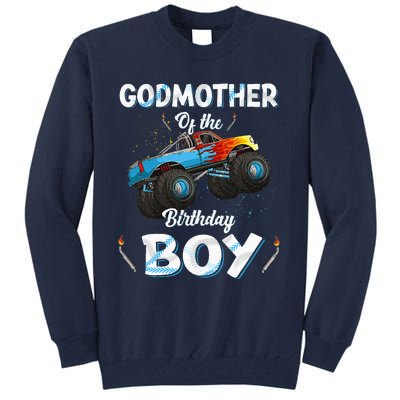 Godmother Of The Birthday Boy Monster Truck Bday Tall Sweatshirt