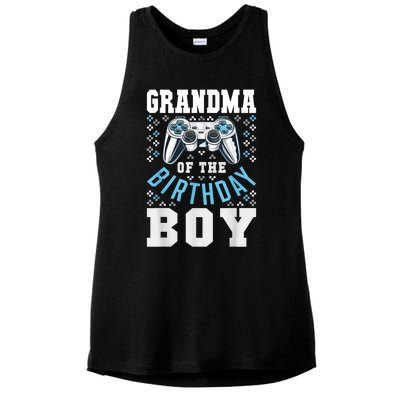 Grandma Of The Birthday Boy Matching Video Gamer Birthday Ladies PosiCharge Tri-Blend Wicking Tank