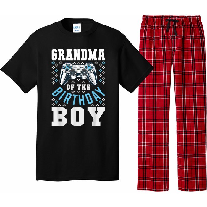 Grandma Of The Birthday Boy Matching Video Gamer Birthday Pajama Set