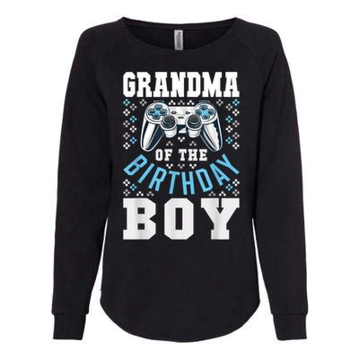 Grandma Of The Birthday Boy Matching Video Gamer Birthday Womens California Wash Sweatshirt