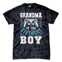 Grandma Of The Birthday Boy Matching Video Gamer Birthday Tie-Dye T-Shirt