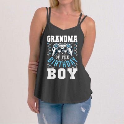 Grandma Of The Birthday Boy Matching Video Gamer Birthday Women's Strappy Tank