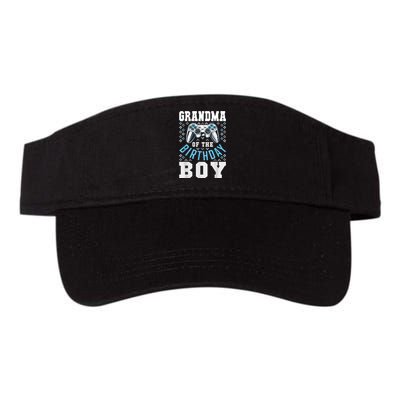 Grandma Of The Birthday Boy Matching Video Gamer Birthday Valucap Bio-Washed Visor