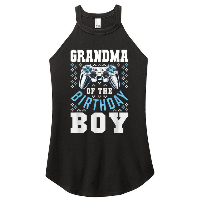 Grandma Of The Birthday Boy Matching Video Gamer Birthday Women's Perfect Tri Rocker Tank