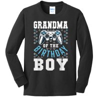 Grandma Of The Birthday Boy Matching Video Gamer Birthday Kids Long Sleeve Shirt