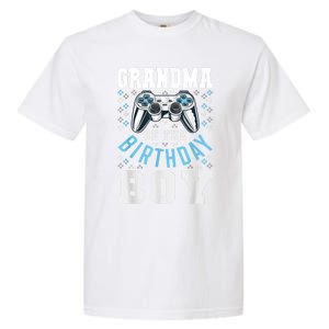 Grandma Of The Birthday Boy Matching Video Gamer Birthday Garment-Dyed Heavyweight T-Shirt