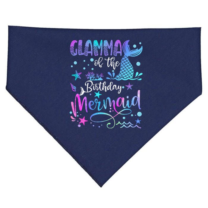 Glamma Of The Birthday Mermaid Bday Party Mermaid USA-Made Doggie Bandana